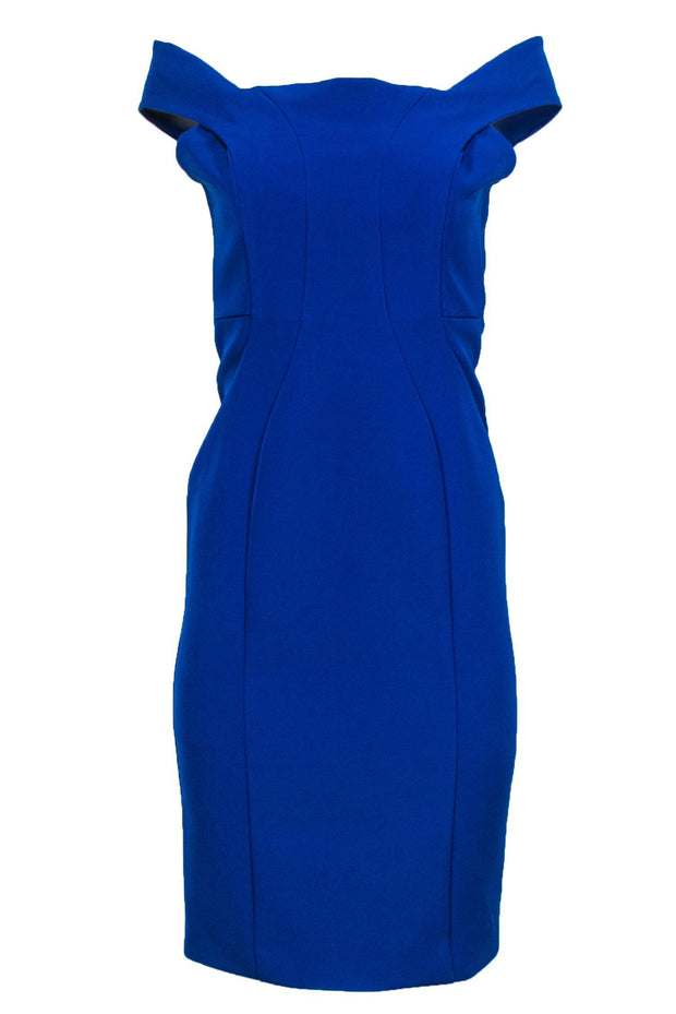 Current Boutique-Nicholas - Cobalt Blue Sleeveless Sheath Dress Sz 4