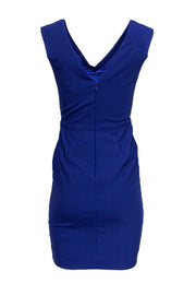 Current Boutique-Nicole Miller - Blue Dress w/ Draped Pleats Sz 4