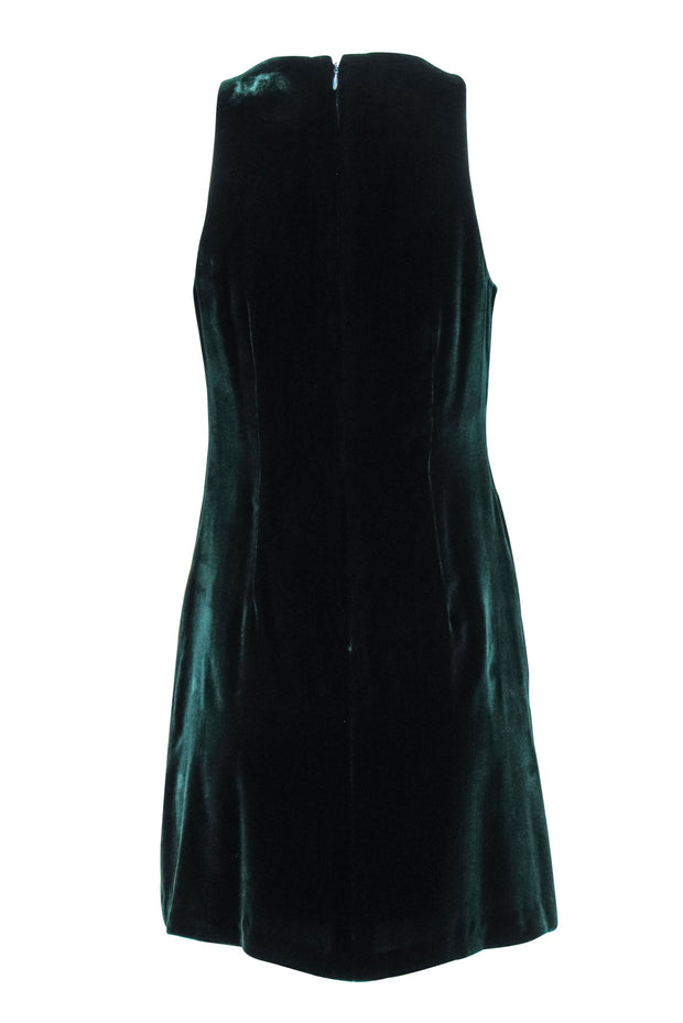 Current Boutique-Nicole Miller - Green Velvet Sleeveless Mini Dress Sz 6