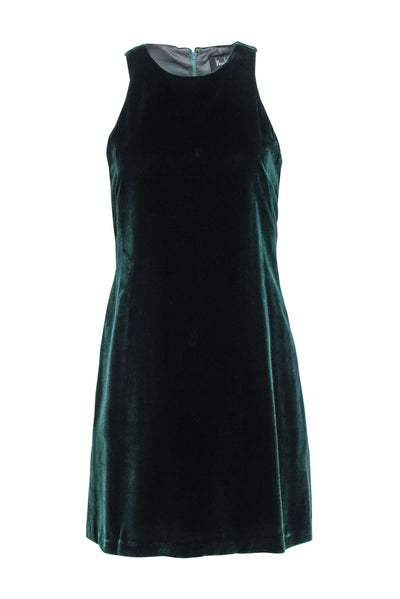 Current Boutique-Nicole Miller - Green Velvet Sleeveless Mini Dress Sz 6