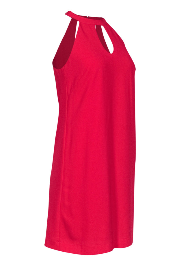 Current Boutique-Nicole Miller - Hot Pink Crepe Shift Dress w/ Keyhole Sz 0