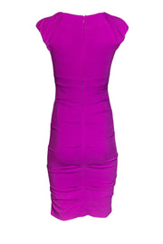 Current Boutique-Nicole Miller - Orchid Pink Ruched Sheath Dress Sz 0