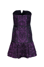 Current Boutique-Nicole Miller - Purple Geometric Brocade Bodycon Sz 4