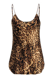 Current Boutique-Nili Lotan - Brown & Black Leopard Print Silk Camisole Sz S