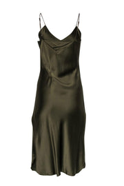 Current Boutique-Nili Lotan - Olive Sleeveless Silk Slip Dress Sz M