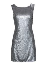 Current Boutique-Niteline - Silver Sequin Sleeveless Sheath Dress Sz 8