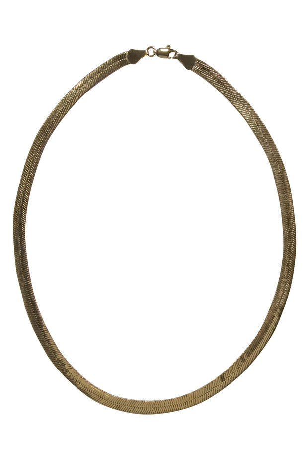 Current Boutique-No Label - 14k Gold Herringbone Necklace