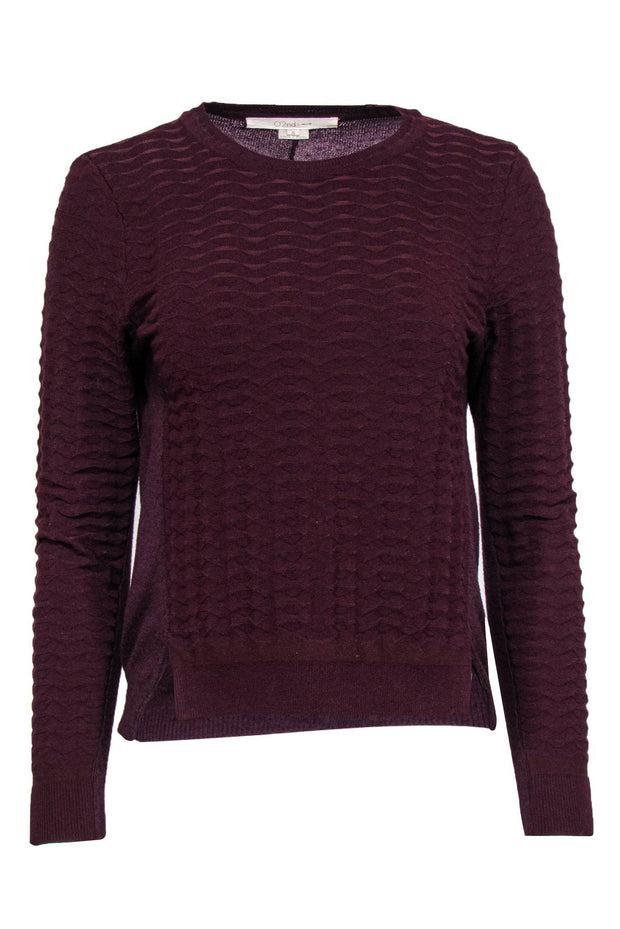 Current Boutique-O'2nd - Maroon Textured Sweater Sz S