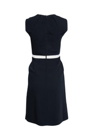 Current Boutique-O'2nd - White & Navy Pleated Midi Dress Sz 0