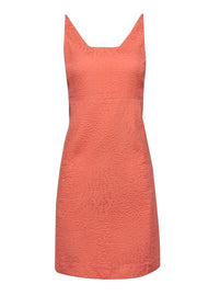 Current Boutique-Oscar De La Renta - Peach Textured Dress Sz 6