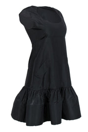 Current Boutique-Oscar de la Renta - Black Silk Taffeta Dress Sz 6