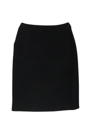 Current Boutique-Oscar de la Renta - Black Wool Skirt Sz 4