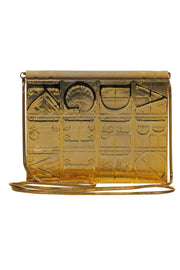 Current Boutique-Paloma Picasso - Vintage Gold Alphabet Embossed Book Crossbody