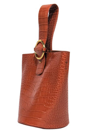 Current Boutique-Parisa Wang - Warm Brown Embossed Bucket Bag