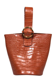 Current Boutique-Parisa Wang - Warm Brown Embossed Bucket Bag