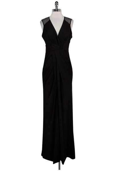 Current Boutique-Parker Black - Black Draped Gown Sz 6