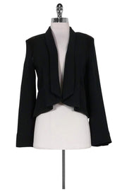 Current Boutique-Parker - Black Draped Silk Blazer Sz XS