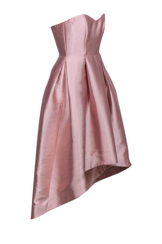 Current Boutique-Parker - Blush Pink Strapless High-Low "Roxanne" Gown Sz 0