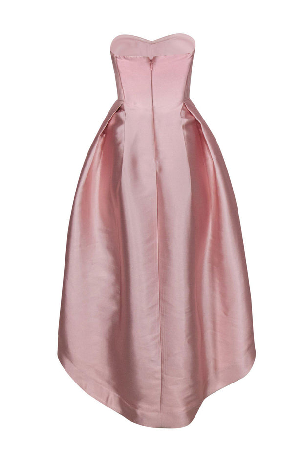 Current Boutique-Parker - Blush Pink Strapless High-Low "Roxanne" Gown Sz 0