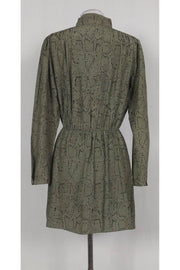 Current Boutique-Parker - Green & Black Snakeskin Print Dress Sz S