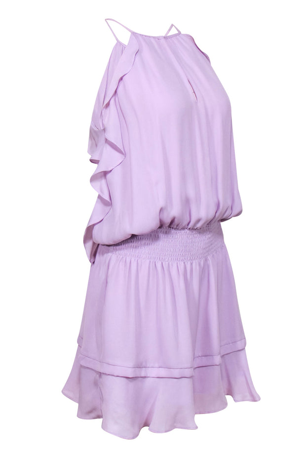 Current Boutique-Parker - Lilac "Wispy" Ruffled Smocked-Waist Mini Dress Sz M