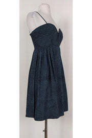 Current Boutique-Parker - Teal & Black Silk Dress Sz M