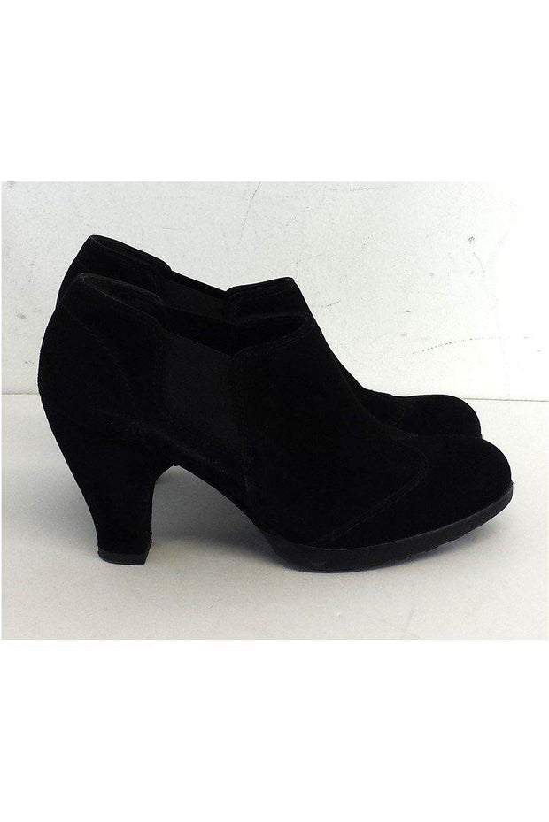 Current Boutique-Paul Green - Black Suede Booties Sz 6.5