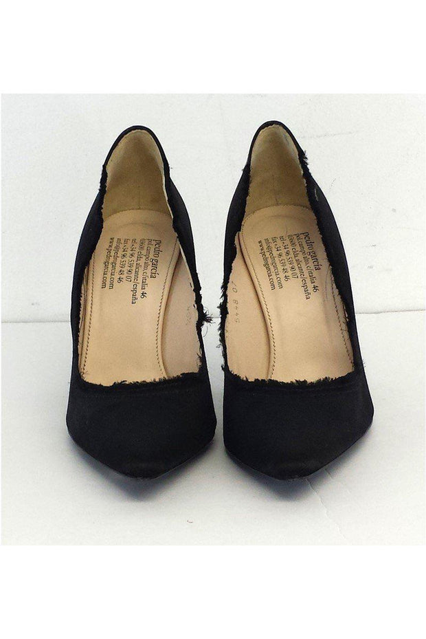 Current Boutique-Pedro Garcia - Black Satin Pumps Sz 10.5