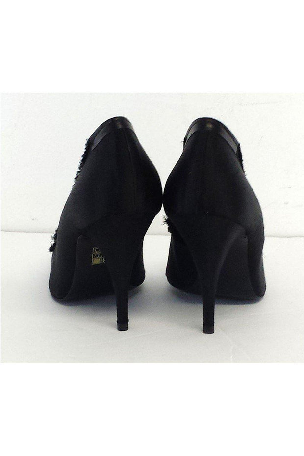 Current Boutique-Pedro Garcia - Black Satin Pumps Sz 10.5