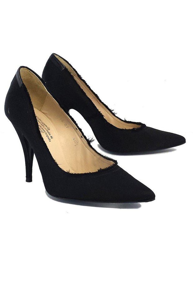 Current Boutique-Pedro Garcia - Black Satin Pumps Sz 10.5