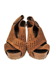 Current Boutique-Pedro Garcia - Brown Heels w/ Circle Cutouts Sz 7.5