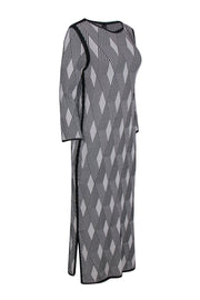 Current Boutique-Pepa Pombo - Black & White Geometric Design Knit Maxi Dress Sz M