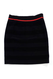 Current Boutique-Per Se - Grey & Black Wool Striped Skirt Sz 4