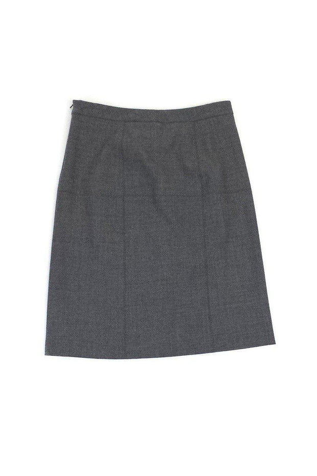 Current Boutique-Peserico - Grey Wool Pencil Skirt Sz 4