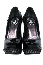 Current Boutique-Philipp Plein - Black Platform Heels Sz 6