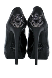 Current Boutique-Philipp Plein - Black Platform Heels Sz 6