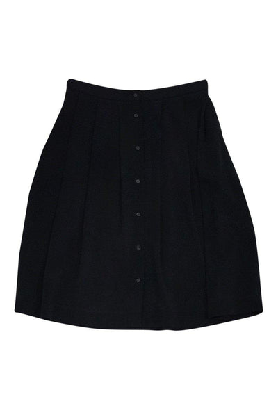 Current Boutique-Piazza Sempione - Black Button Skirt Sz 8