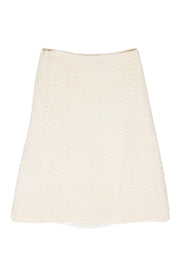 Current Boutique-Piazza Sempione - Cream Woven Knit Wool Skirt Sz 8