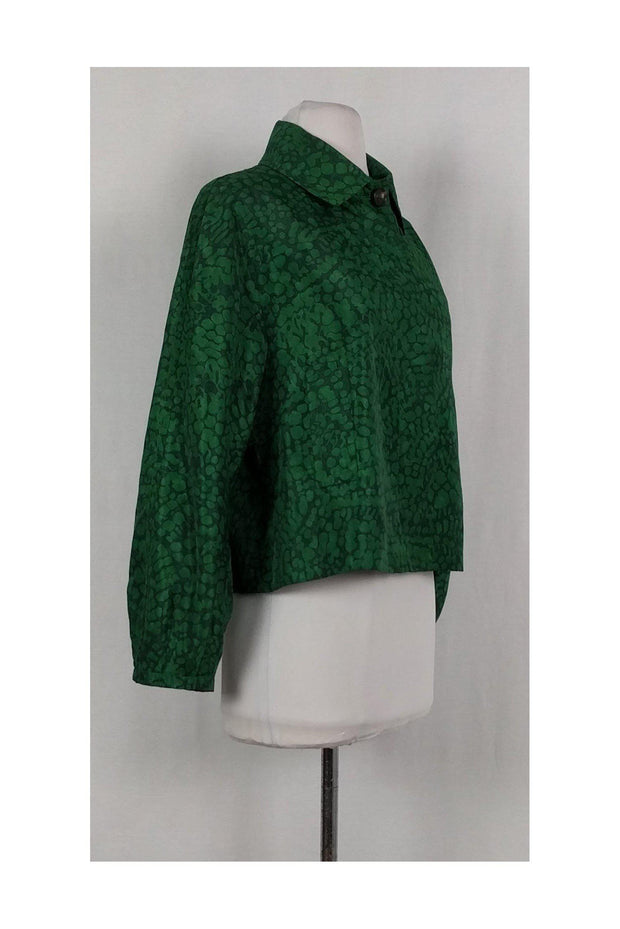 Current Boutique-Piazza Sempione - Green Cropped Patterned Jacket Sz 2