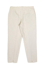 Current Boutique-Piazza Sempione - Ivory & Black Speckled Tapered Trousers Sz 8