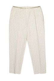 Current Boutique-Piazza Sempione - Ivory & Black Speckled Tapered Trousers Sz 8