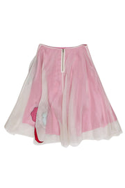 Current Boutique-Plenty by Tracy Reese - Cream Tulle Overlay Skirt w/ Appliques Sz 8P