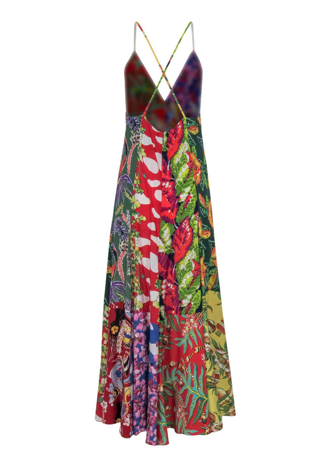 Current Boutique-Polo Ralph Lauren - Multicolored Multi-Printed Sleeveless Silk Maxi Dress Sz 10