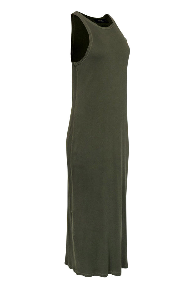 Current Boutique-Polo Ralph Lauren - Olive Ribbed Sleeveless Maxi Dress Sz L