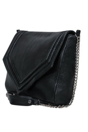 Current Boutique-Posse - Black Envelope Crossbody Purse w/ Chain Shoulder Strap