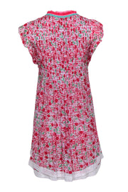 Current Boutique-Poupette St Barth - Pink Floral "Sasha" Pleated Mini Dress Sz S