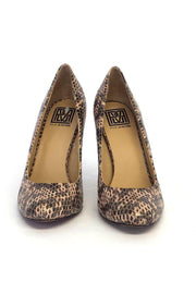 Current Boutique-Pour La Victoire - Beige & Black Snakeskin Print Pumps Sz 9