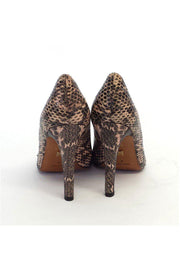 Current Boutique-Pour La Victoire - Beige & Black Snakeskin Print Pumps Sz 9