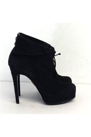 Current Boutique-Pour La Victoire - Black Suede Platform Ankle Booties Sz 8.5