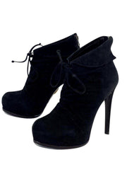 Current Boutique-Pour La Victoire - Black Suede Platform Ankle Booties Sz 8.5